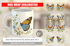 Mug Wrap Red Admiral Butterfly Product Image 1