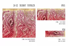 red agate with gold glitter sublimation design for tumbler and mag and pen
