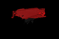 Red and black brush ink stroke abstract element vector Product Image 2