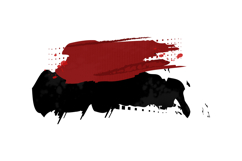 Red and black brush stroke abstract element vector Product Image 1