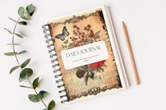 Red and Black Floral Junk Journal Pages Product Image 2
