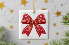 Red and Gold Watercolor Christmas Collection - Folk Art Product Image 7