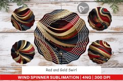 Wind Spinner Red and Gold Swirl Product Image 1