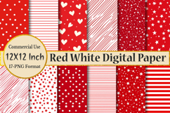 Red and White Digital Paper Product Image 1