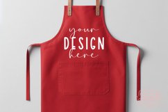 Red Apron Mockup | Chef apron | Black Culinary Cloth Apron Product Image 1