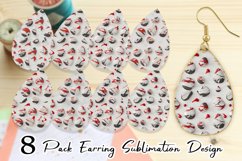 Marble Stone Background Earring teardrop sublimation design Product Image 1