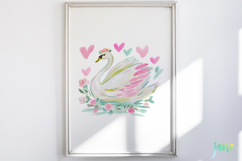 Red &amp; Blush Florals Watercolor Clipart Bundle Product Image 7