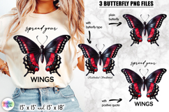 Inspirational Quotes Sublimation, Butterfly Clipart PNG Product Image 1