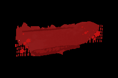 Red brush strokes abstract element graphic Product Image 2