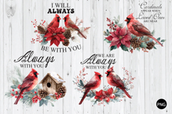 Red Cardinal Birds PNG, Cardinal PNG, Memorial Christmas PNG Product Image 1