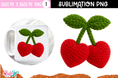 Cherry Crochet valentine Sublimation Design
