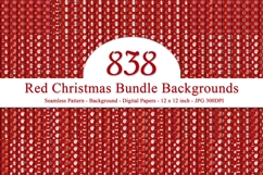 Red Christmas Seamless Pattern Mega Bundle Digital Papers Product Image 1
