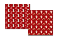 Red Christmas Seamless Pattern Mega Bundle Digital Papers Product Image 5