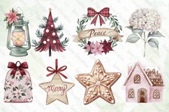 Red Christmas Sublimation Clipart Product Image 3