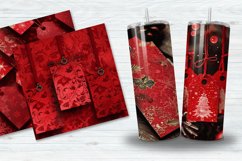 Red Christmas Digital Gift Tags Digital Paper Bundle Product Image 3