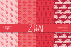 christmas scrapbook backgrounds festive pattern set