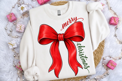 Red Christmas Ribbon Bow PNG,Festive Holiday PNG Product Image 2