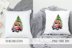 Christmas truck with snowman and Christmas tree- 3 png files Product Image 8