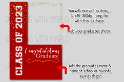 Graduation Garden Flag PNG Sublimation Design, Red 2023 Product Image 2