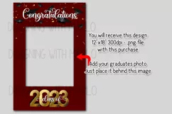 Class of 2023 Red Graduation Garden Flag PNG Sublimation Product Image 2