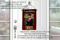 Class of 2023 Red Graduation Garden Flag PNG Sublimation Product Image 3
