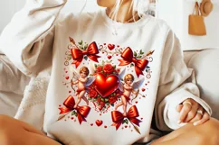 Valentine's Day Cupids PNG, Coquette Bow Valentine PNG, XoXo Product Image 2