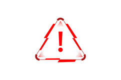 Red danger and warning interface element game icon vector Product Image 1