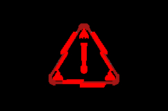 Red danger and warning interface element game icon vector Product Image 2