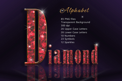 Red Diamond Alphabet: PNG Clipart Product Image 1