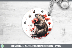 GorgeousRed Drips Keychain design.