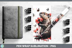 GorgeousRed Drips Pen Wrap design.