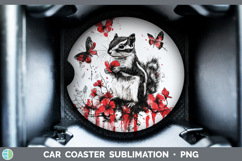 GorgeousRed Drips Car Coaster design.