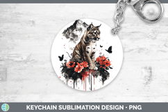 GorgeousRed Drips Keychain design.