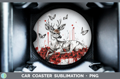 GorgeousRed Drips Car Coaster design.