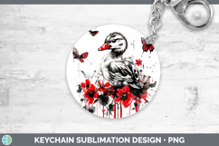 GorgeousRed Drips Keychain design.