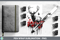 GorgeousRed Drips Pen Wrap design.