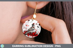 GorgeousRed Drips Round Earrings design.