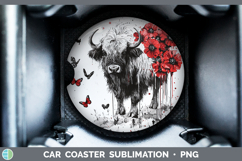 GorgeousRed Drips Car Coaster design.