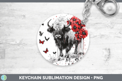 GorgeousRed Drips Keychain design.
