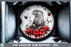GorgeousRed Drips Car Coaster design.