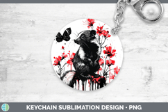 GorgeousRed Drips Keychain design.