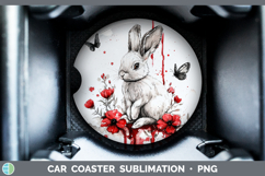 GorgeousRed Drips Car Coaster design.