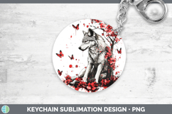 GorgeousRed Drips Keychain design.