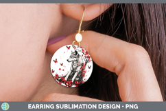 GorgeousRed Drips Round Earrings design.