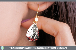 GorgeousRed Drips Teardrop Earrings design.