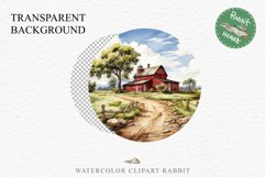Red Farm Barn Landscape Field House Watercolor Clipart PNG  Transparent Print for invitation t-shirt designs sublimation kids printable digital watercolor red old farm barn house png, landscape clipart, Farm life jpeg sublimation clip art