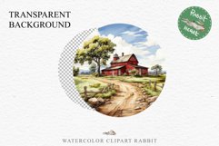 Red Farm Barn Landscape Field House Watercolor Clipart PNG  Transparent Print for invitation t-shirt designs sublimation kids printable digital watercolor red old farm barn house png, landscape clipart, Farm life jpeg sublimation clip art