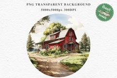 Red Farm Barn Landscape Field House Watercolor Clipart PNG  Transparent Print for invitation t-shirt designs sublimation kids printable digital watercolor red old farm barn house png, landscape clipart, Farm life jpeg sublimation clip art