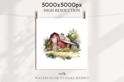 red Farm Barn Landscape House Field House Watercolor Clipart PNG  Transparent Print for invitation t-shirt designs sublimation kids printable digital watercolor red white old farm barn house png, landscape clipart, life jpeg sublimation clip art