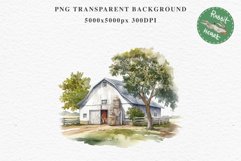 red Farm Barn Landscape House Field House Watercolor Clipart PNG  Transparent Print for invitation t-shirt designs sublimation kids printable digital watercolor red white old farm barn house png, landscape clipart, life jpeg sublimation clip art